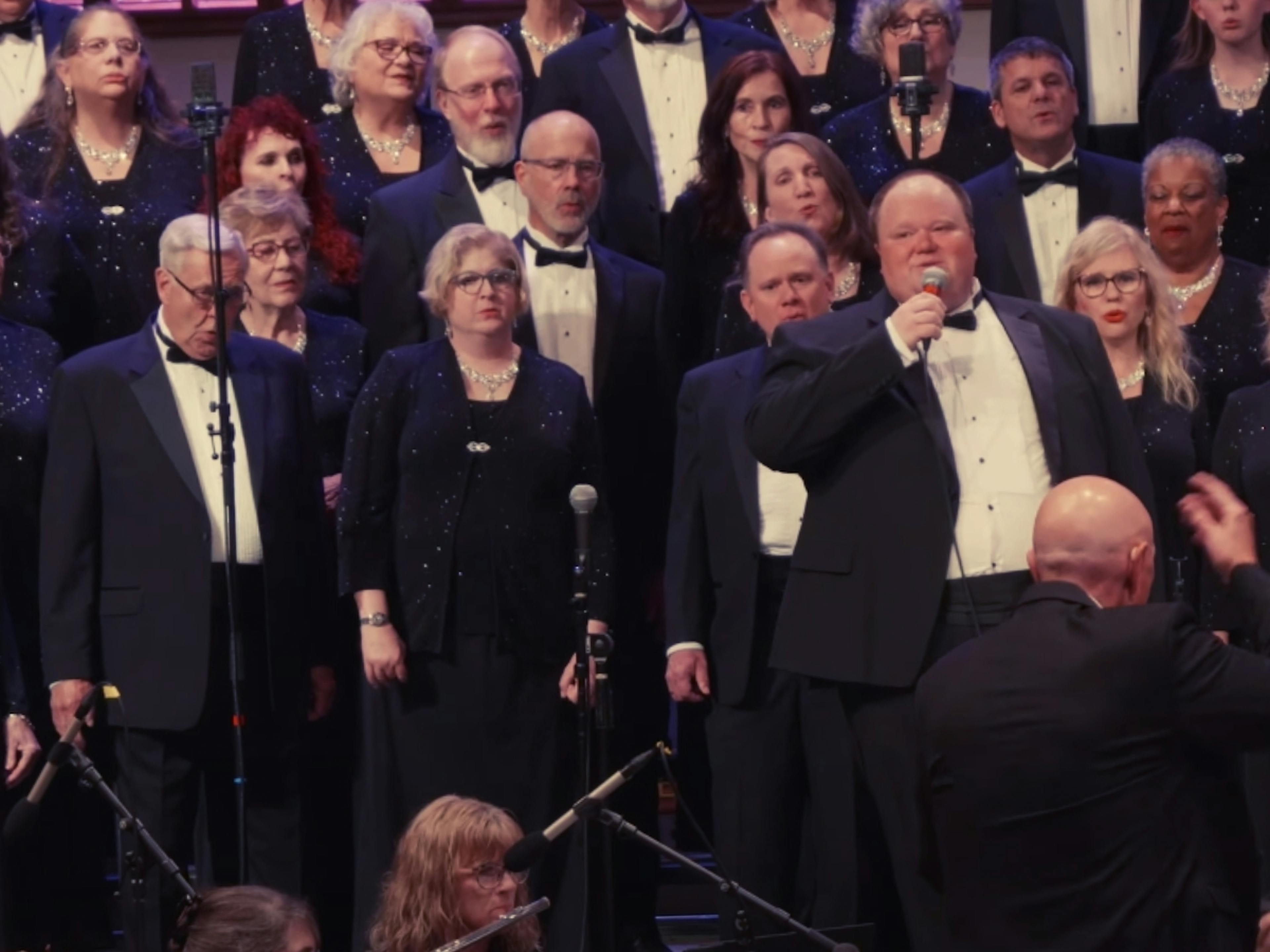 choir performing on stage