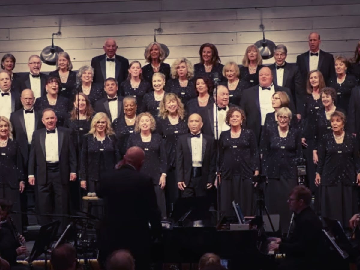 choir performing on stage