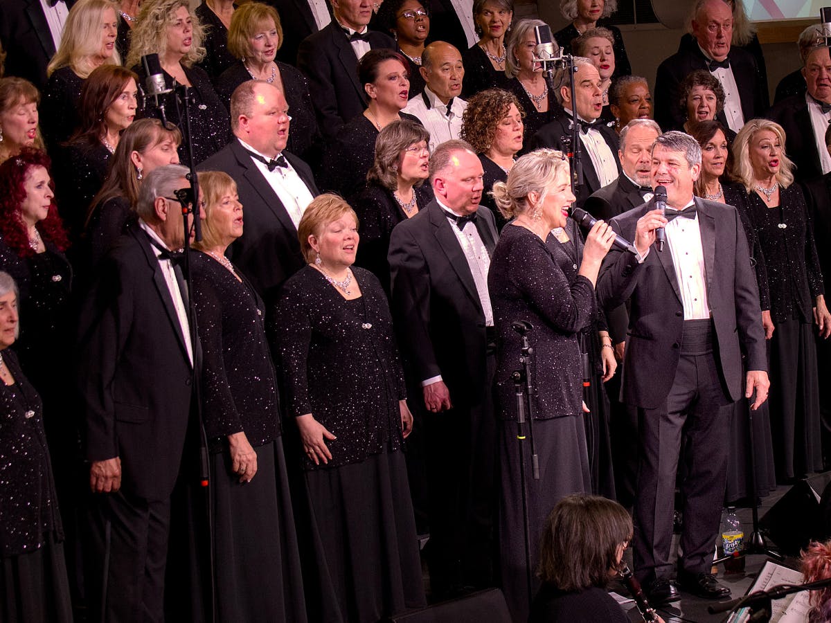 Choir performing on stage