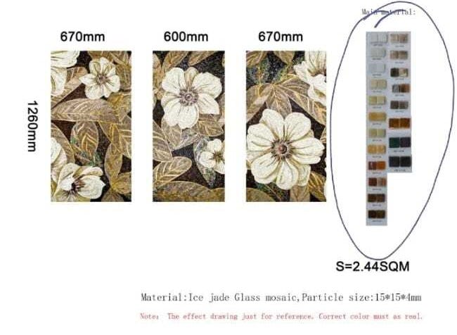 Presentation of glass wall art