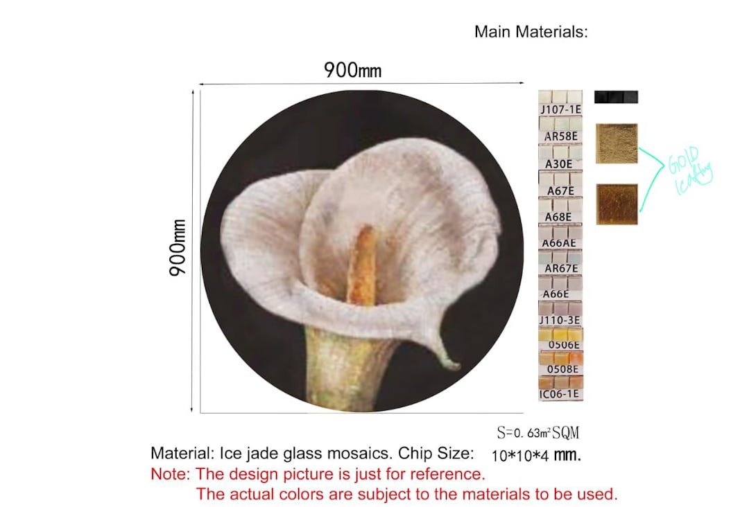 Presentation of glass wall art