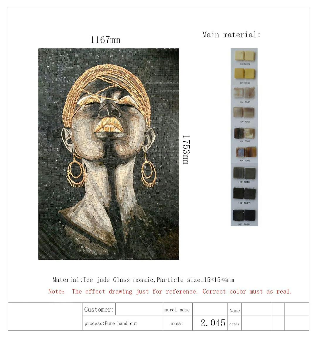 Presentation of glass wall art