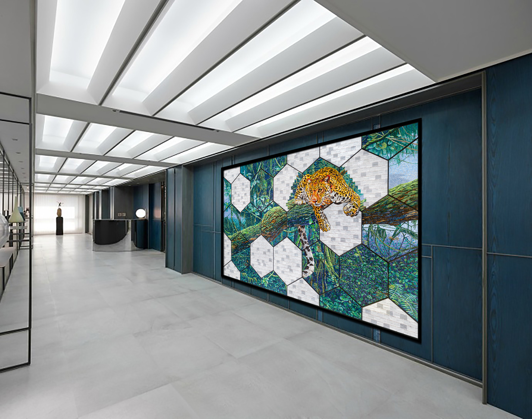 stunning glass wall art of Mosaic Murals