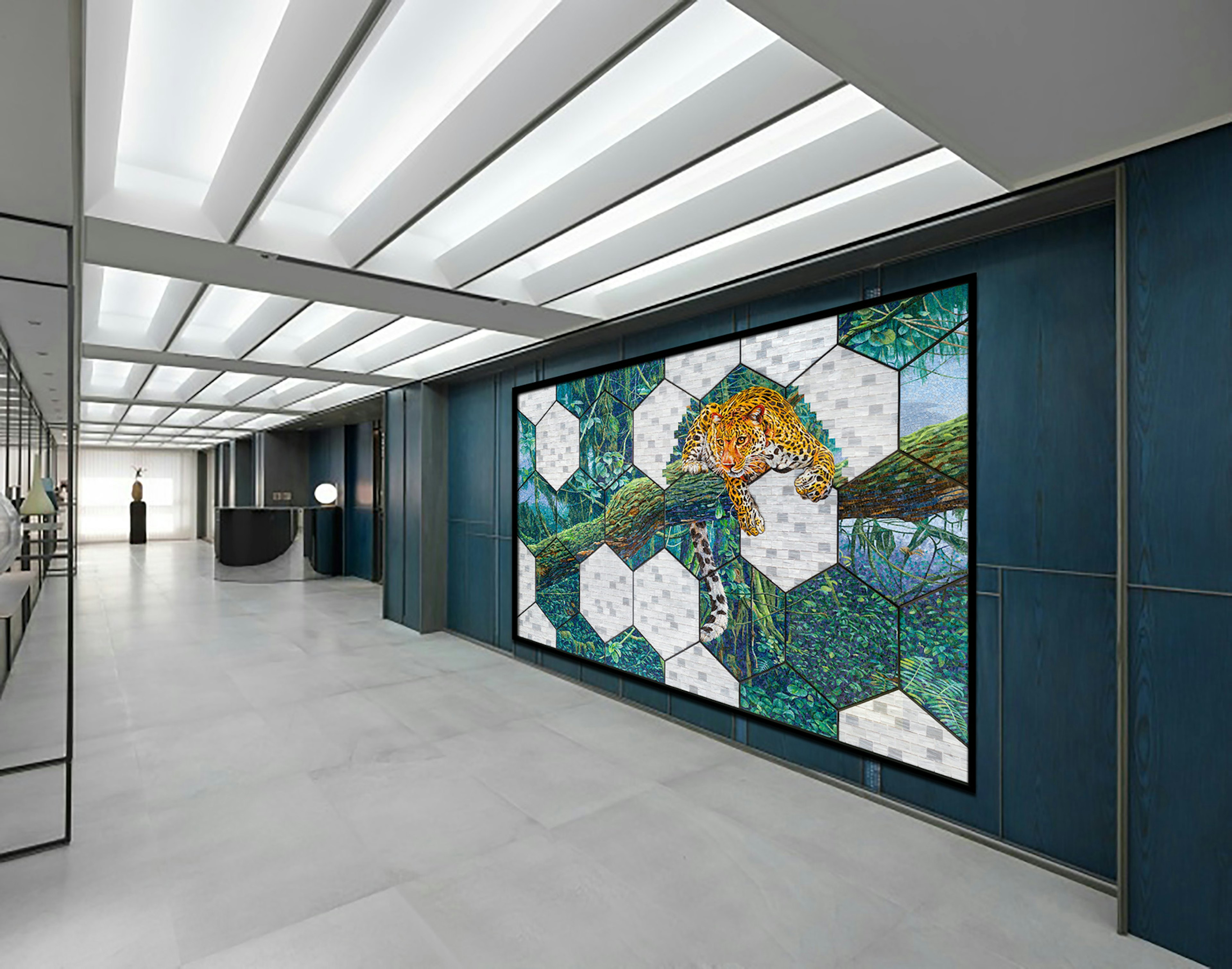 stunning glass wall art of Mosaic Murals