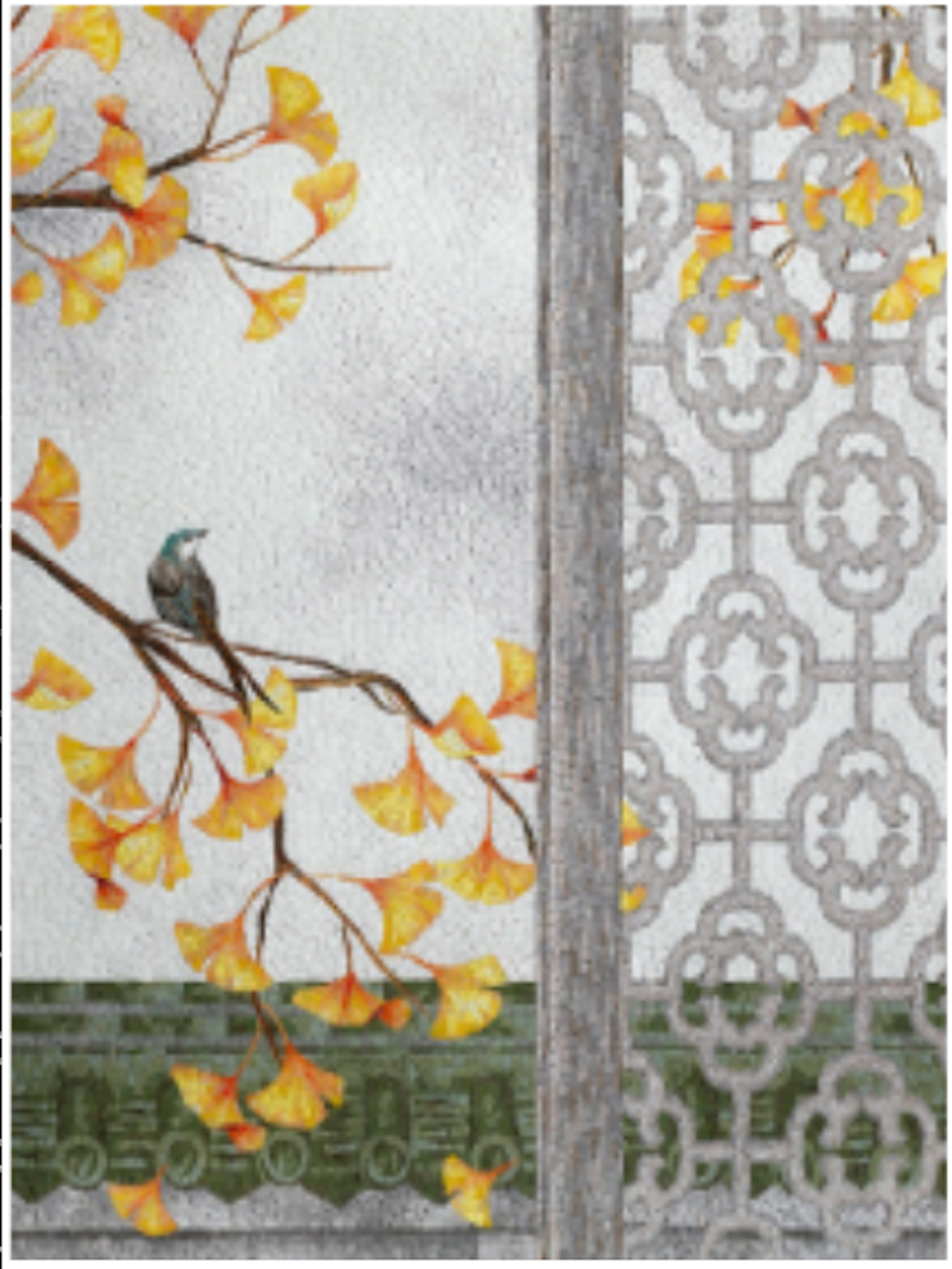 Bird glass wall art