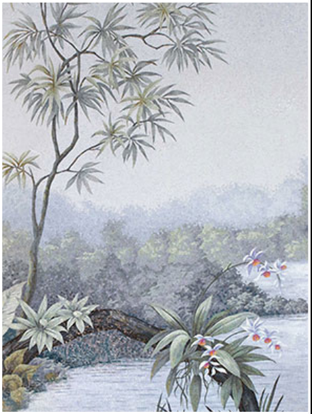 Banana Tree Glass Wall Art