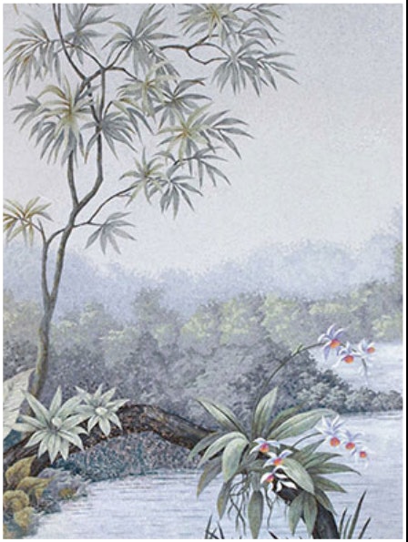 Banana Tree Glass Wall Art