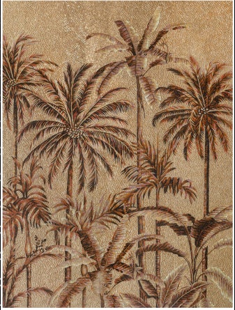 Coconut Tree Glass Wall Art