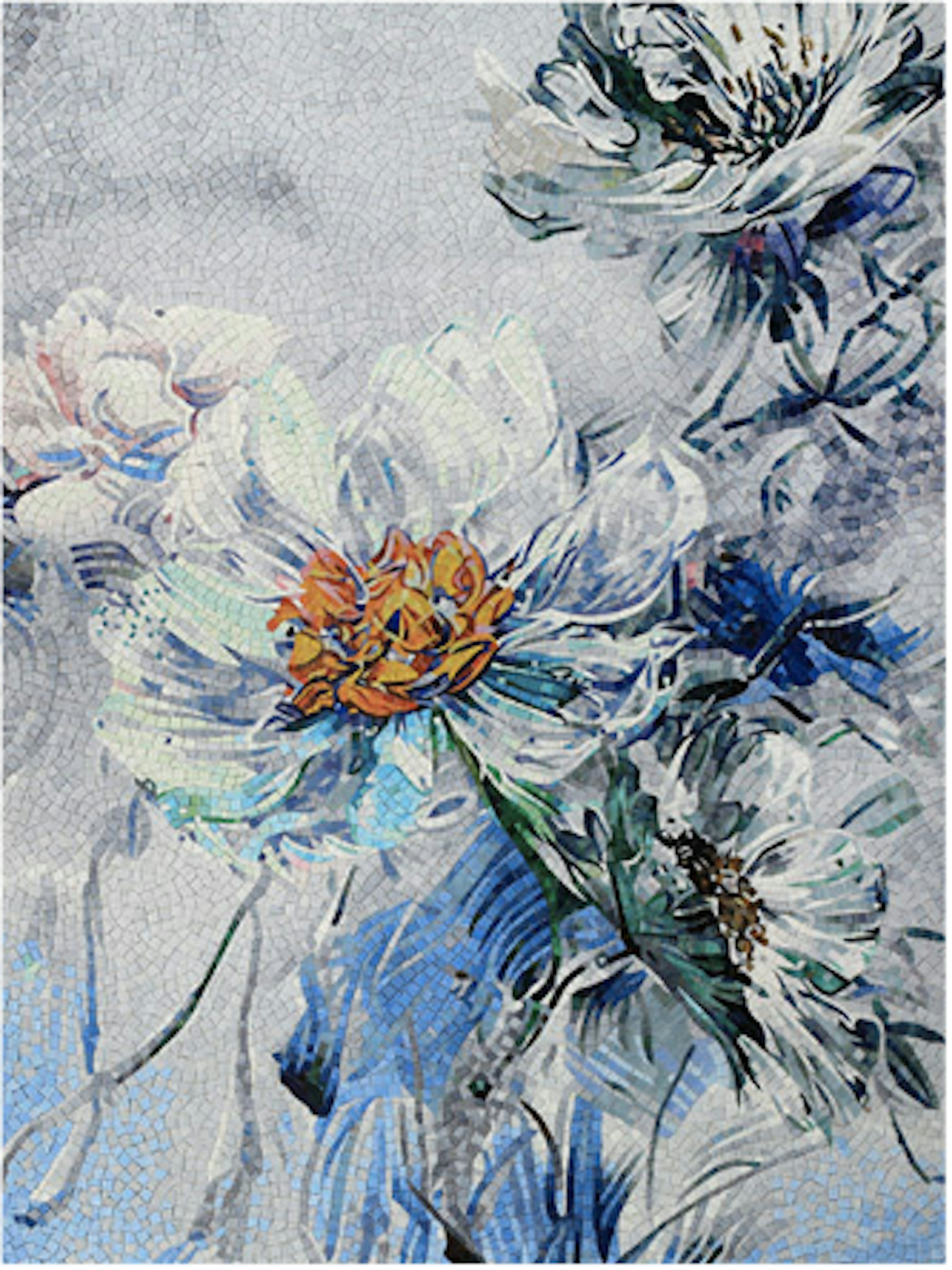 Flower Glass Wall Art