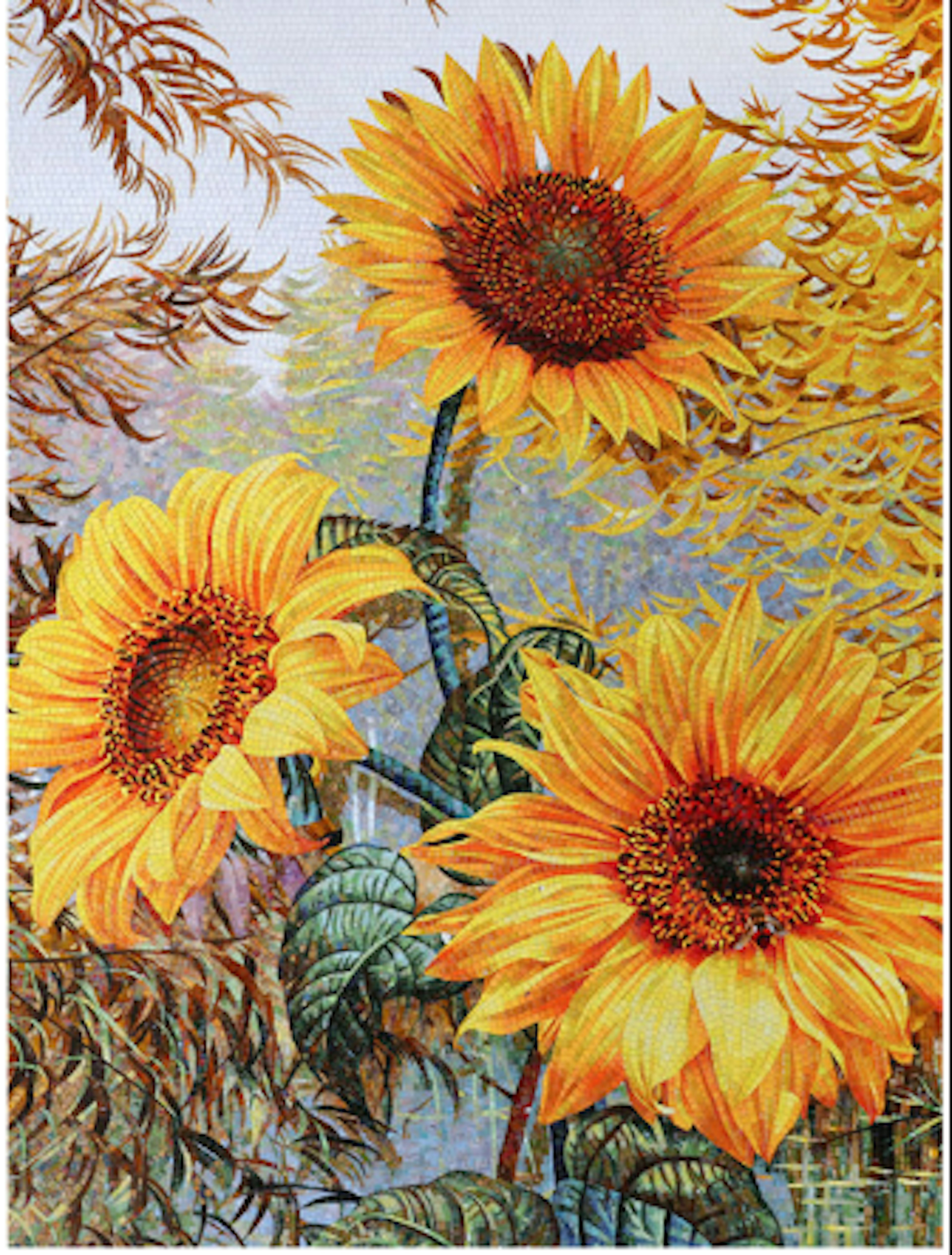 Sunflower Glass Wall Art