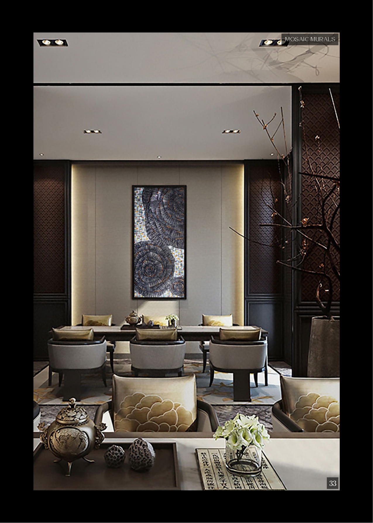 Stunning glass wall art