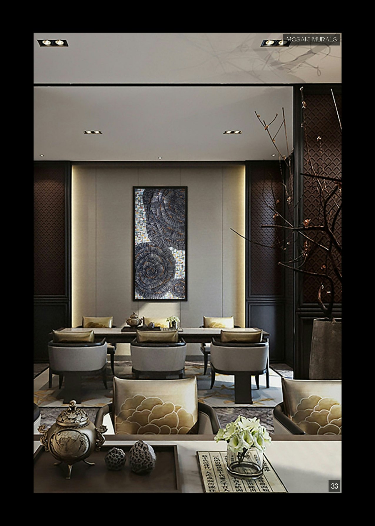 Stunning glass wall art