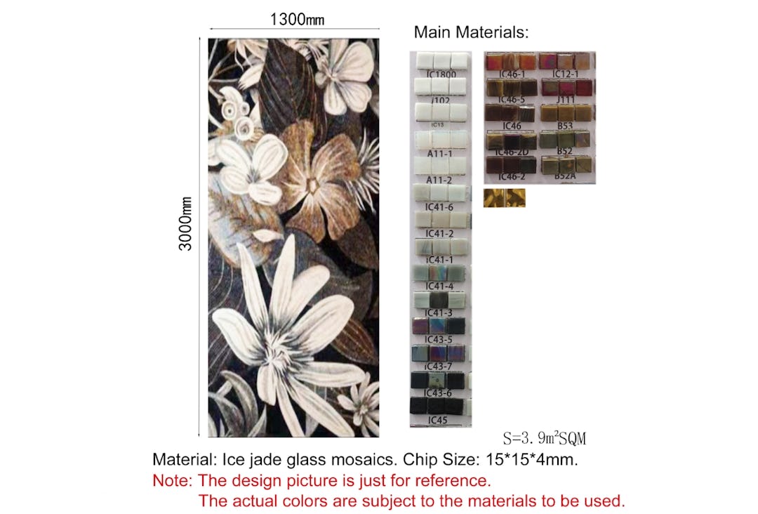 Presentation of glass wall art