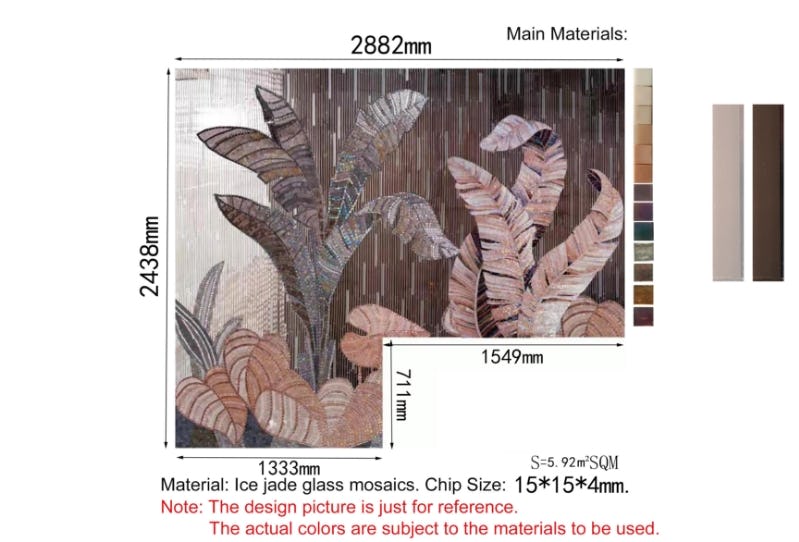 Presentation of glass wall art