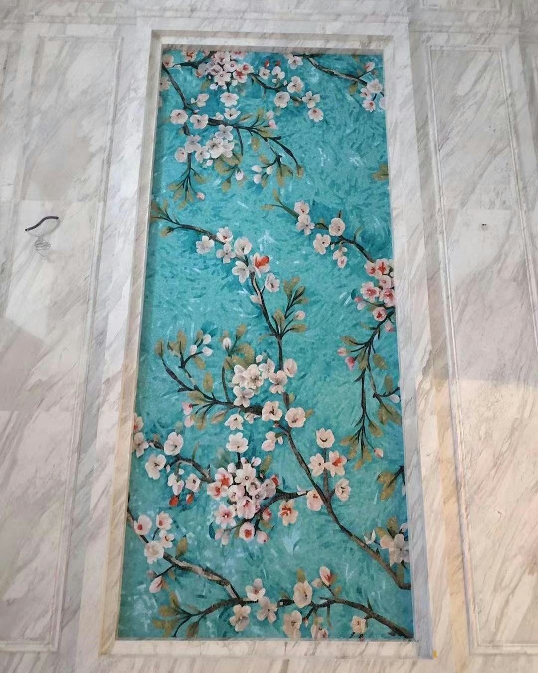 Factory execution of glass wall art