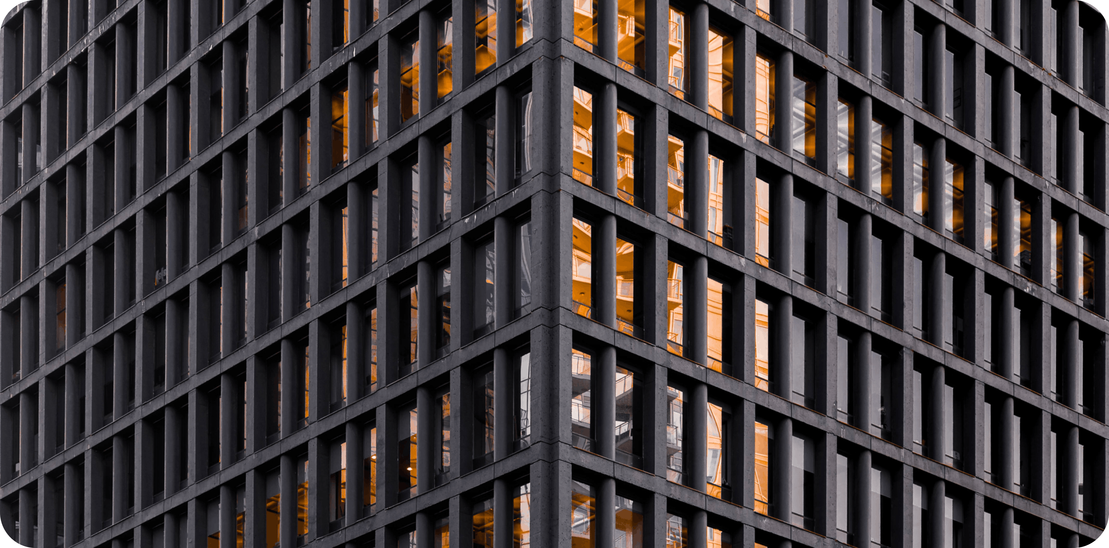 The facade of a modern office building