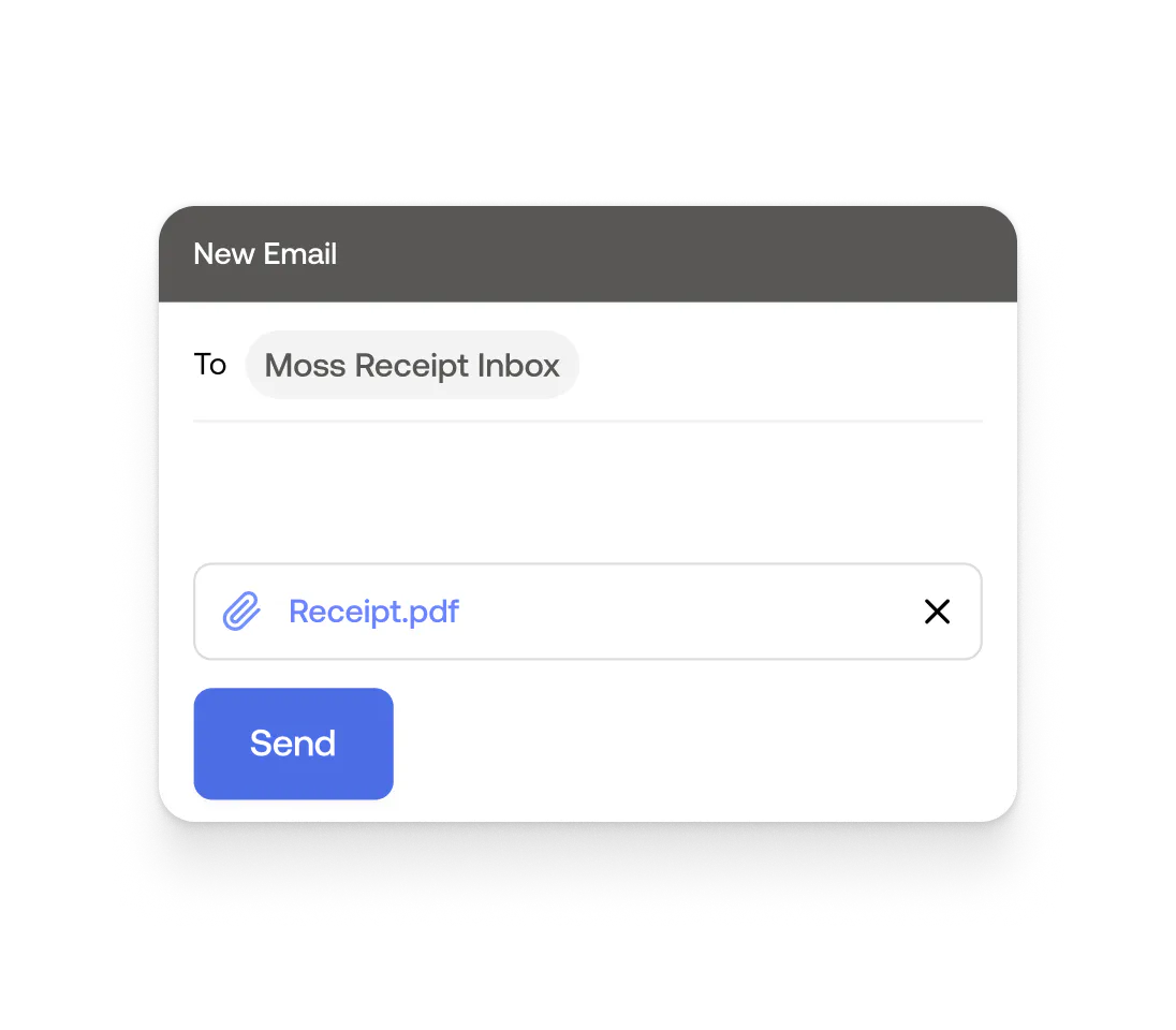 Send to Moss Receipt Inbox