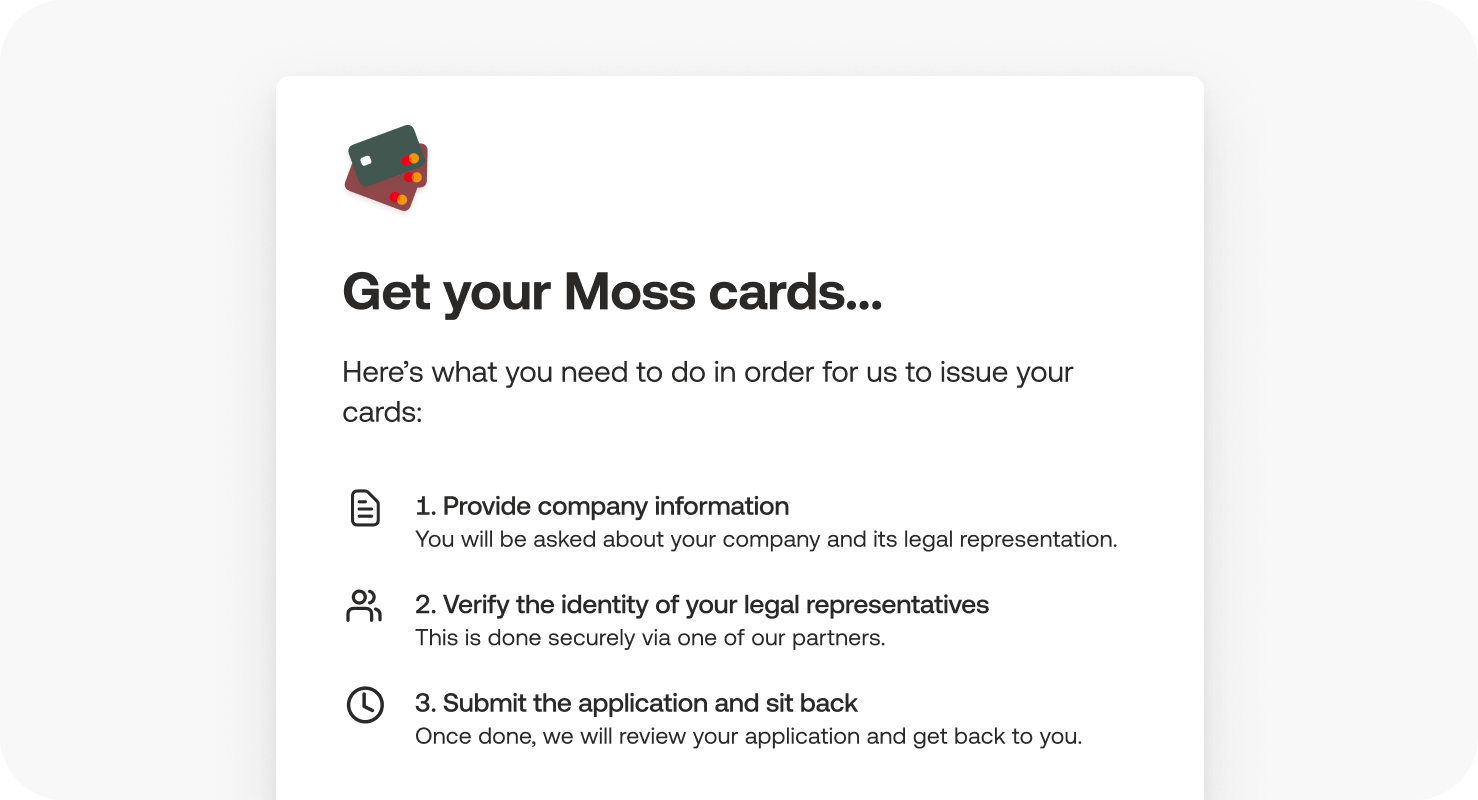 Get your Moss cards