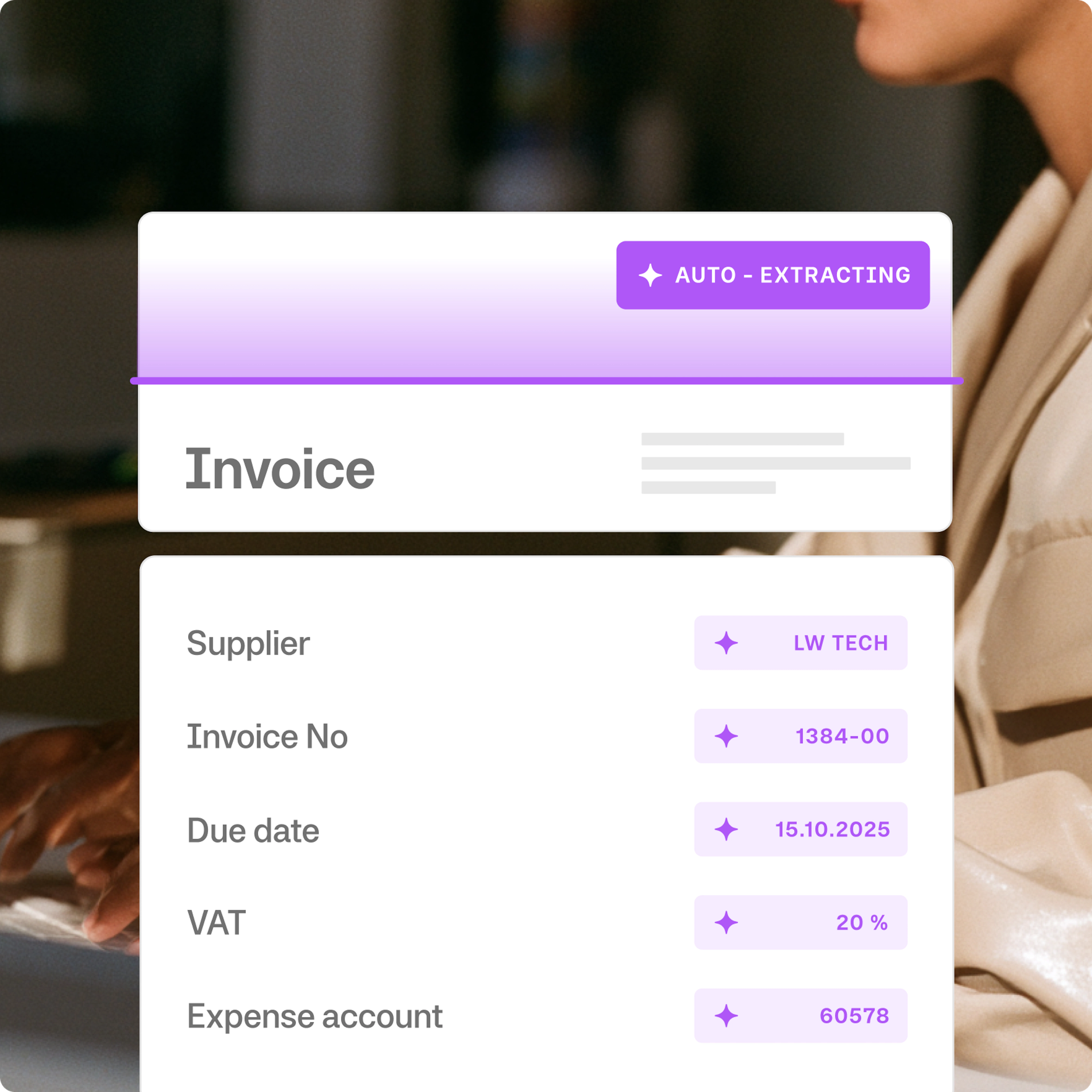 Pre-accounting workflows auto-extracting - UK