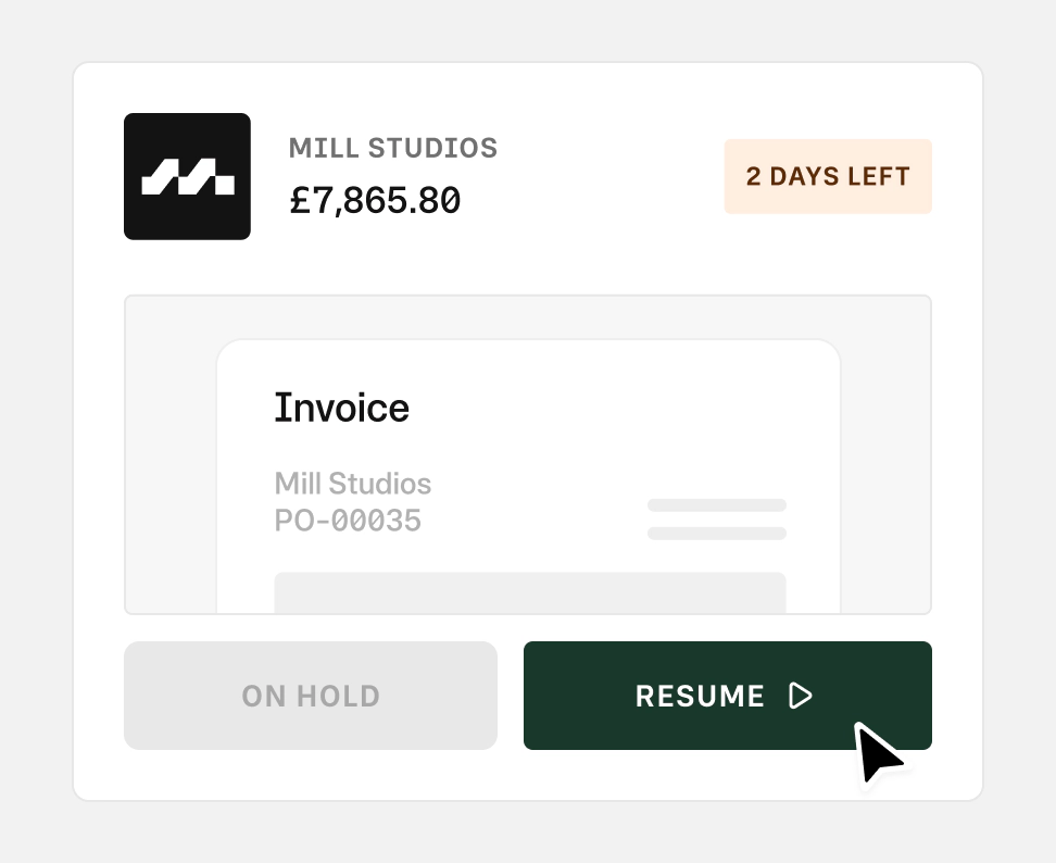 On hold