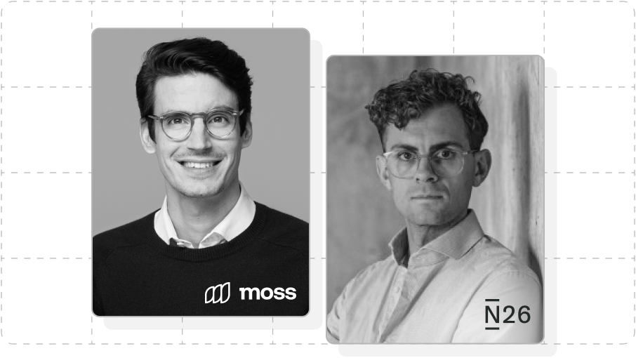 Ante Spittler (CEO, Moss) und Arno Ruben Schleussner (VP Finance, N26)