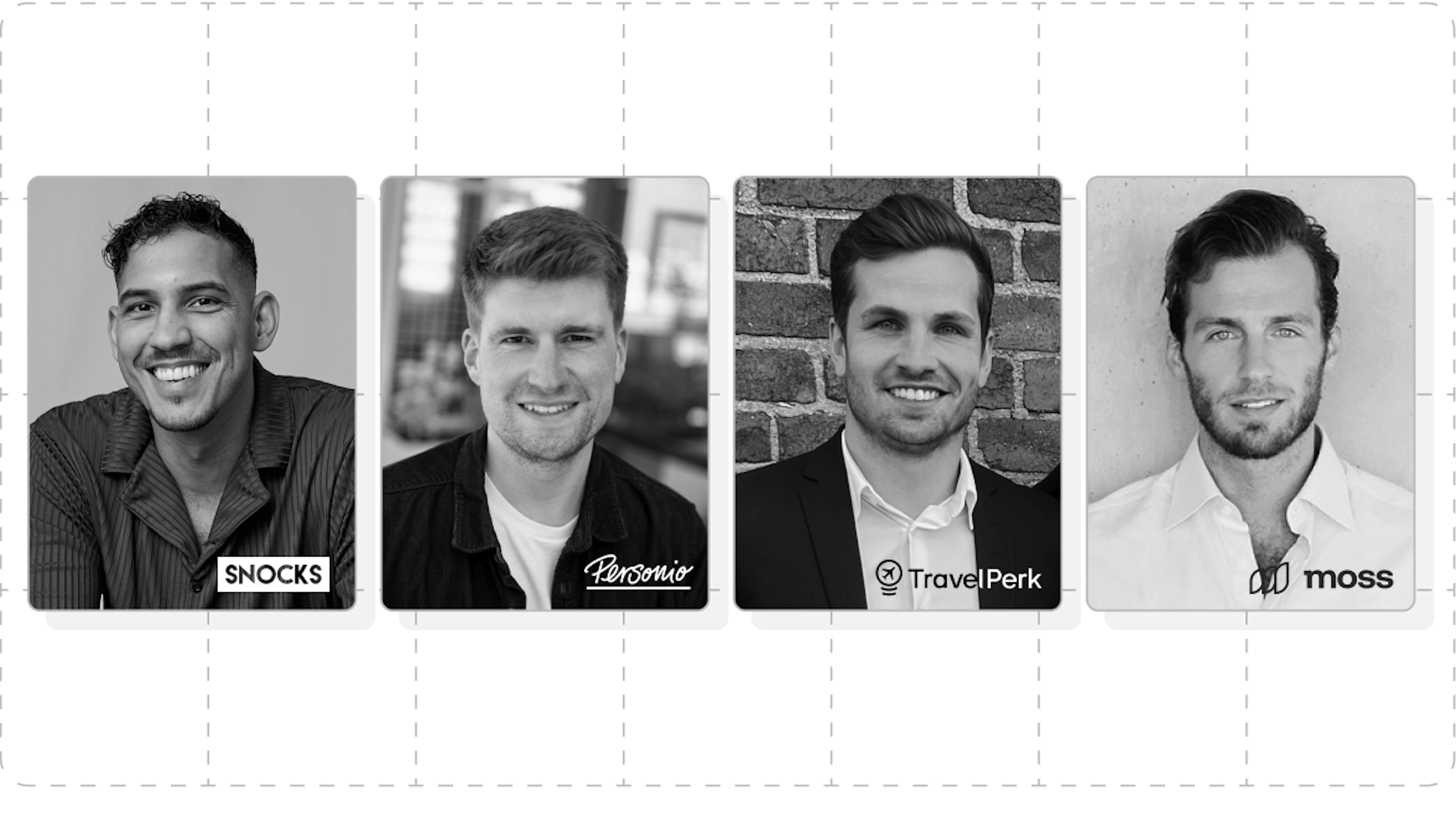Webinar-Sprecher von Snocks, Personio, TravelPerk und Moss