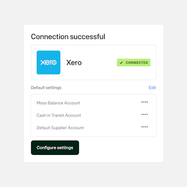 Moss + Xero integration | Automate spend data sync