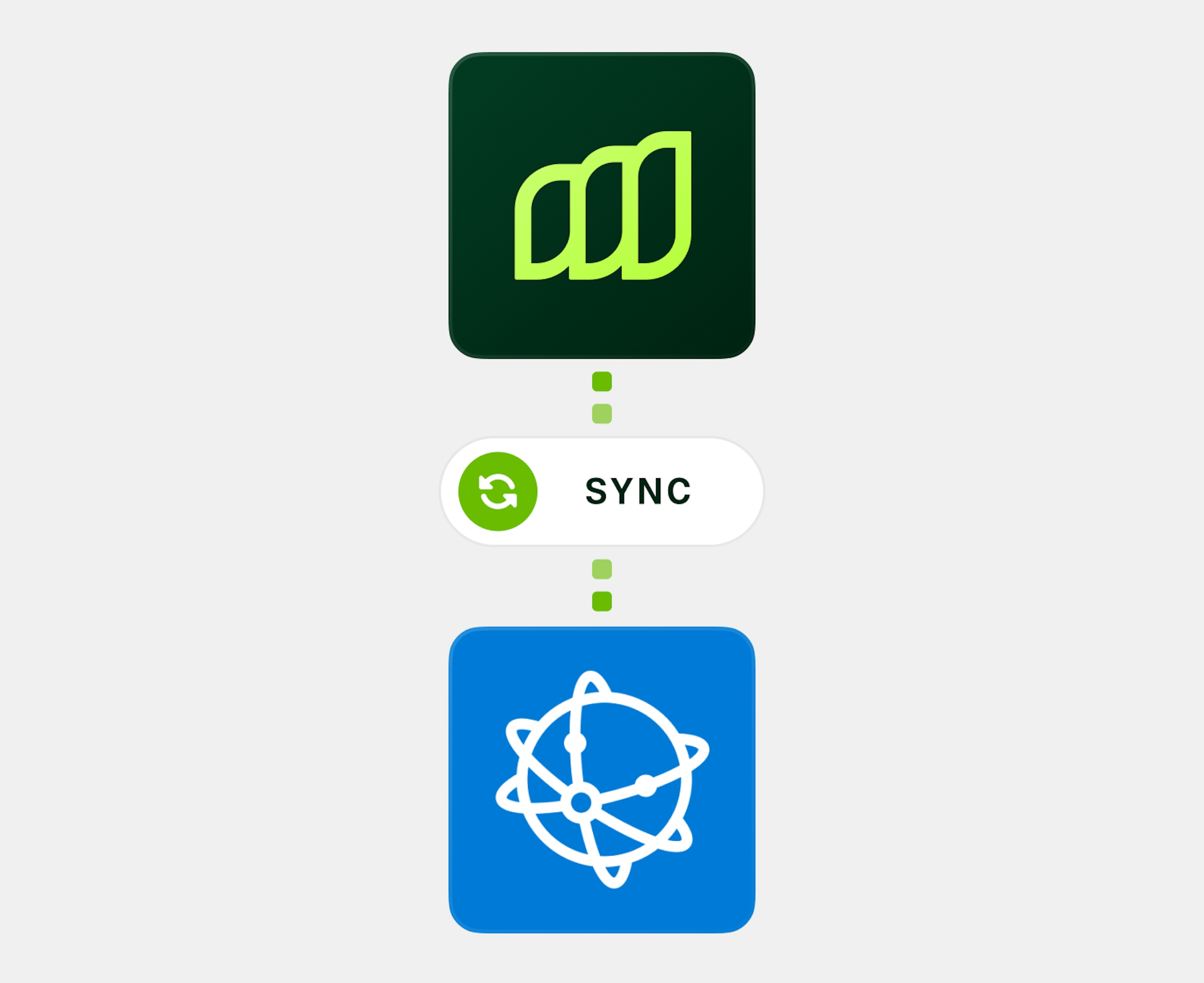 An image showing data being synced via the peppol network