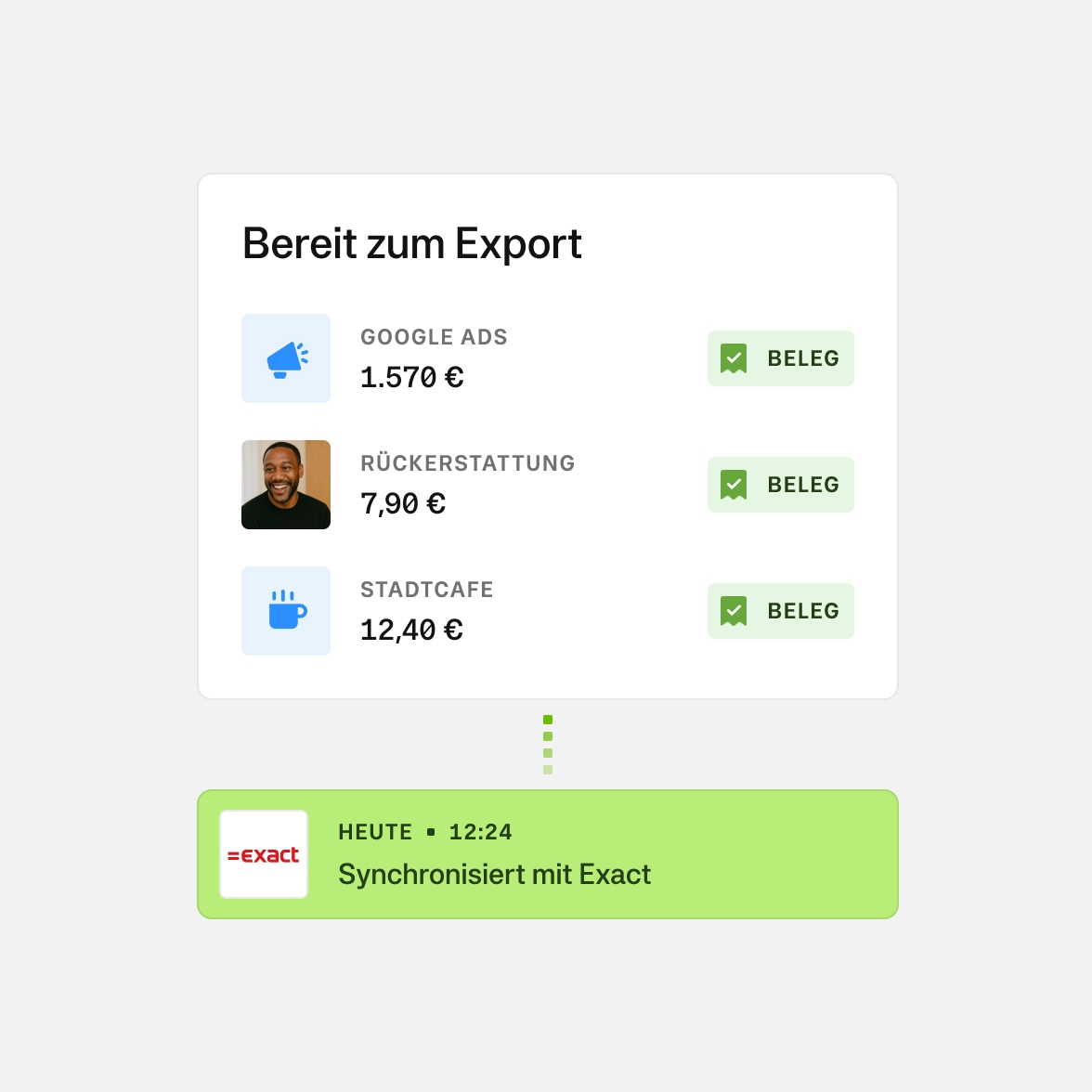 Moss + Exact Online Export