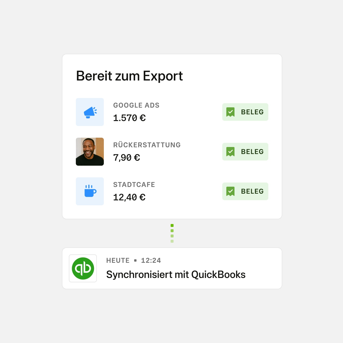 Moss + QuickBooks Export