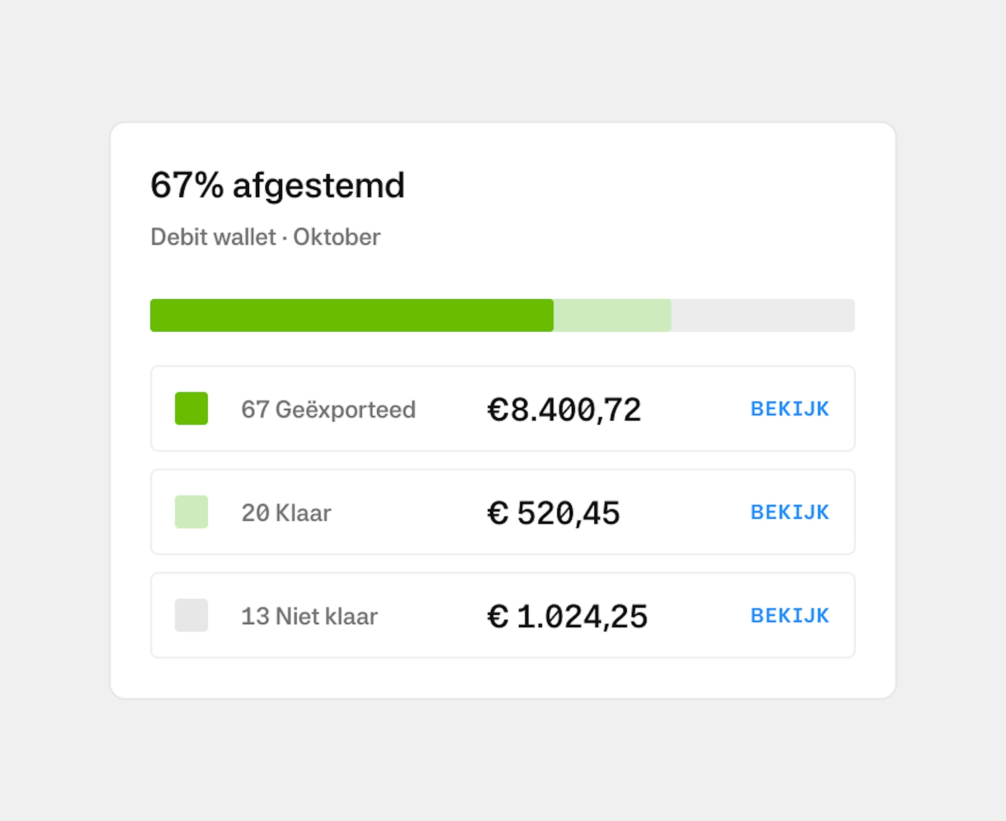 Moss Balance Rec in Dutch with Euro 
