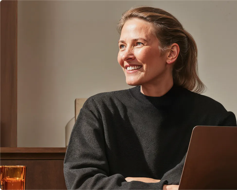 woman in front of laptop