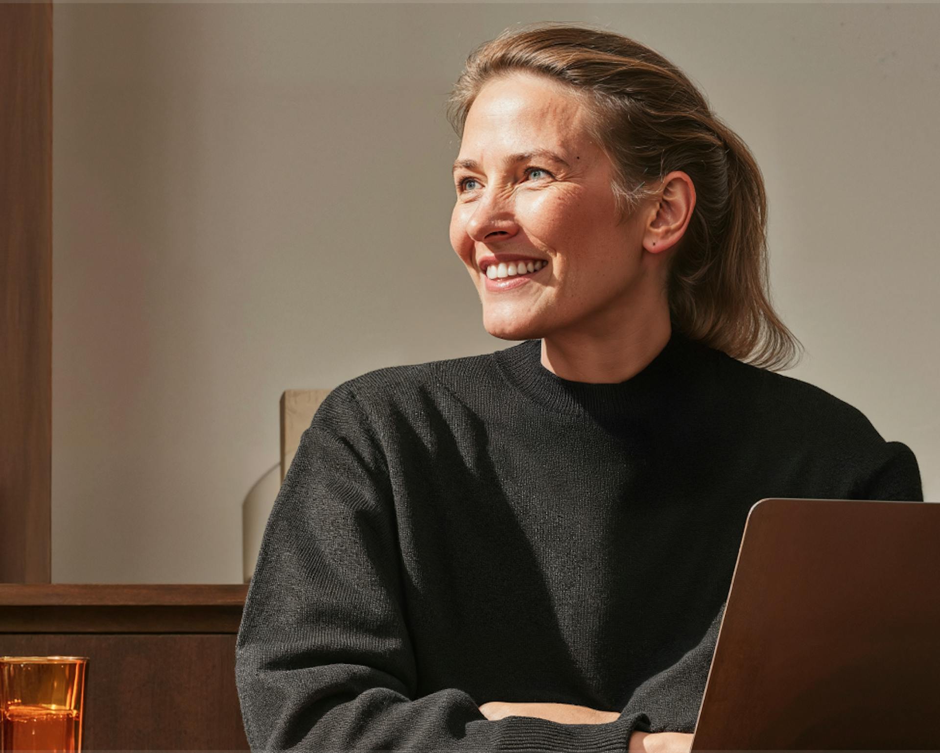 woman in front of laptop