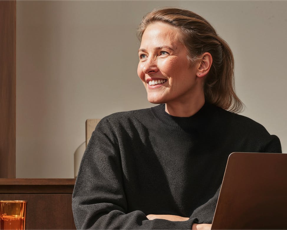 woman in front of laptop