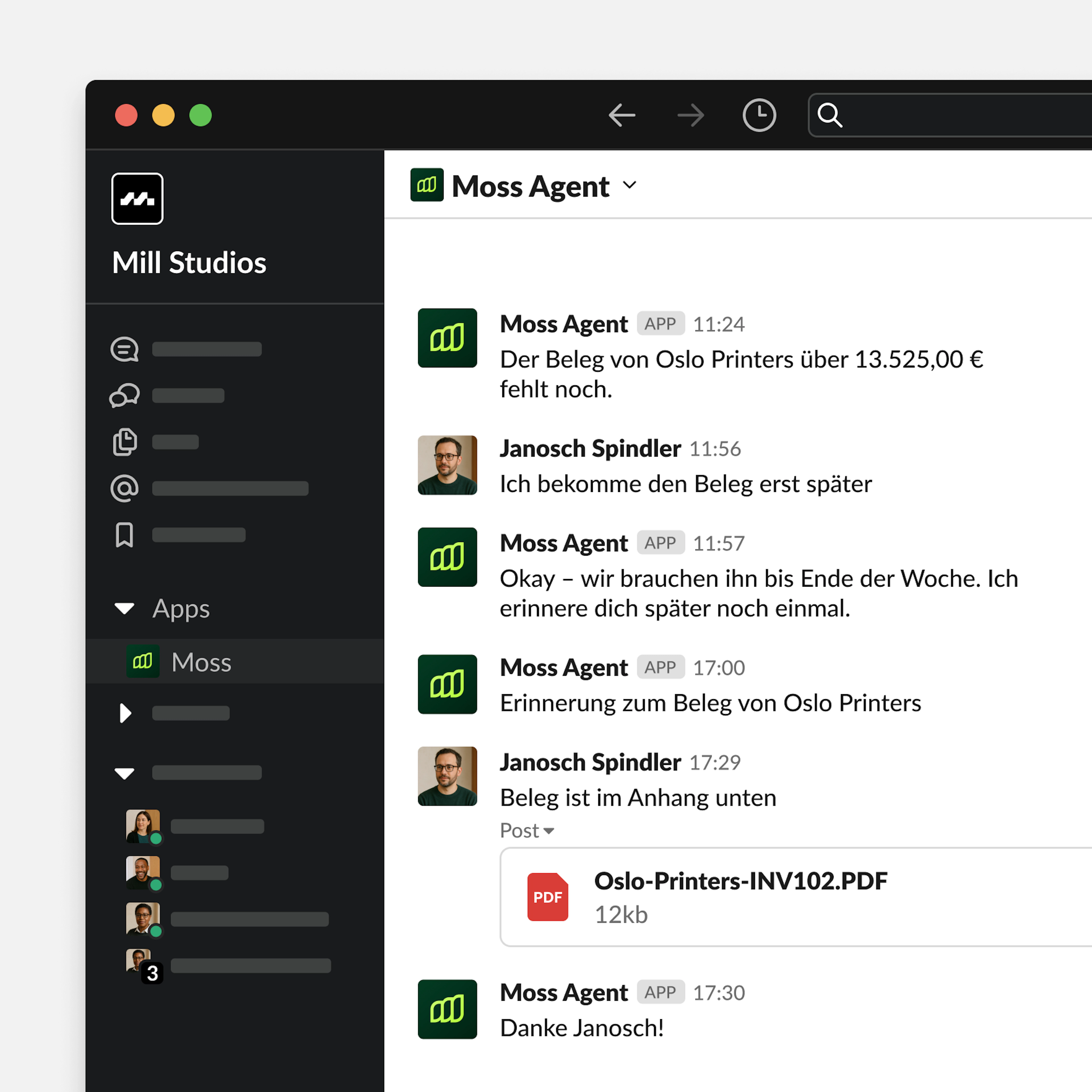 Chat Interface in Slack