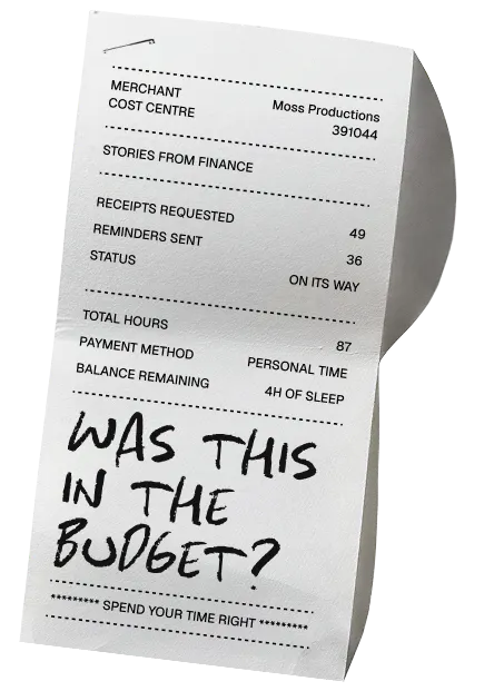 Receipt: was this in the budget?