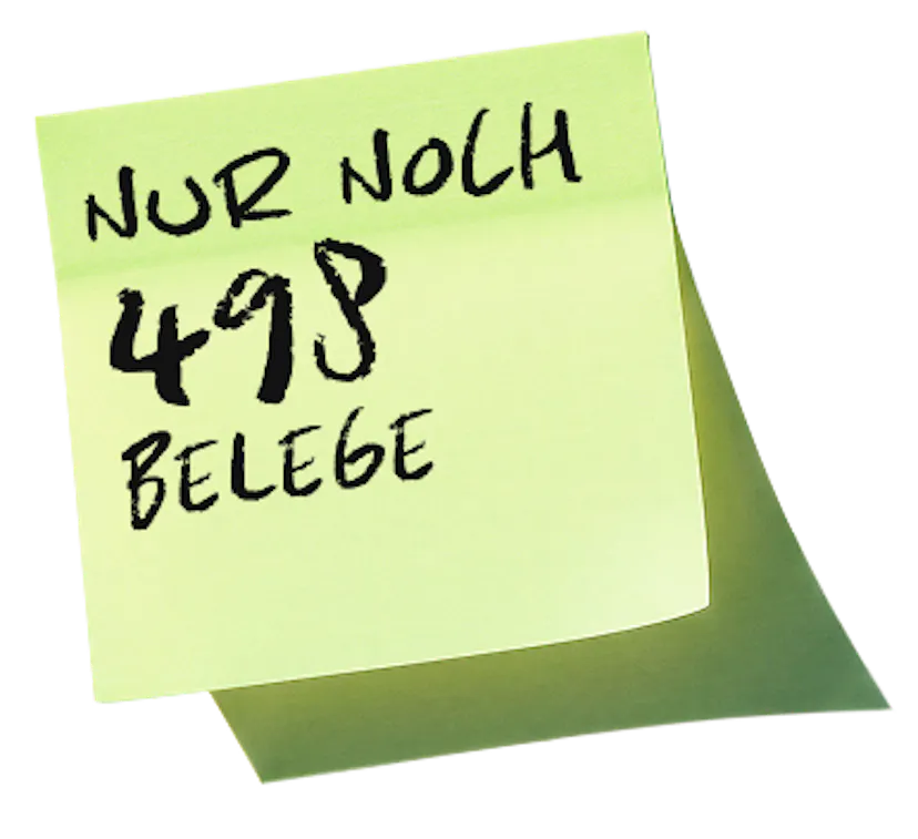 Nur noch 498 Belege