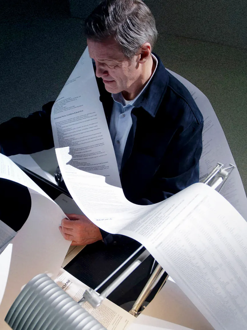 James with long invoice