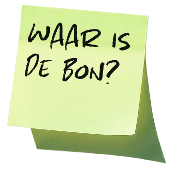 Waar is de bon?