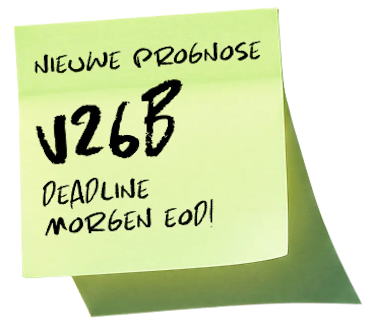 Nieuwe Prognose V26B Deadline