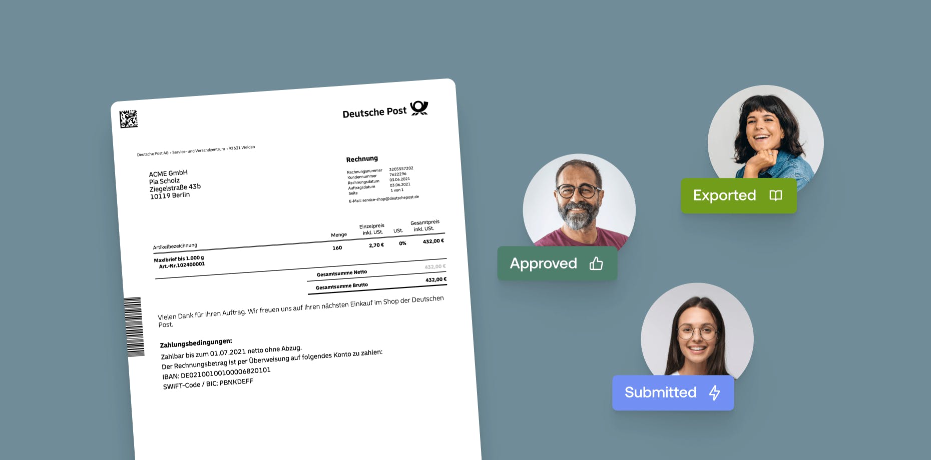 Integrated invoice management and approval policies