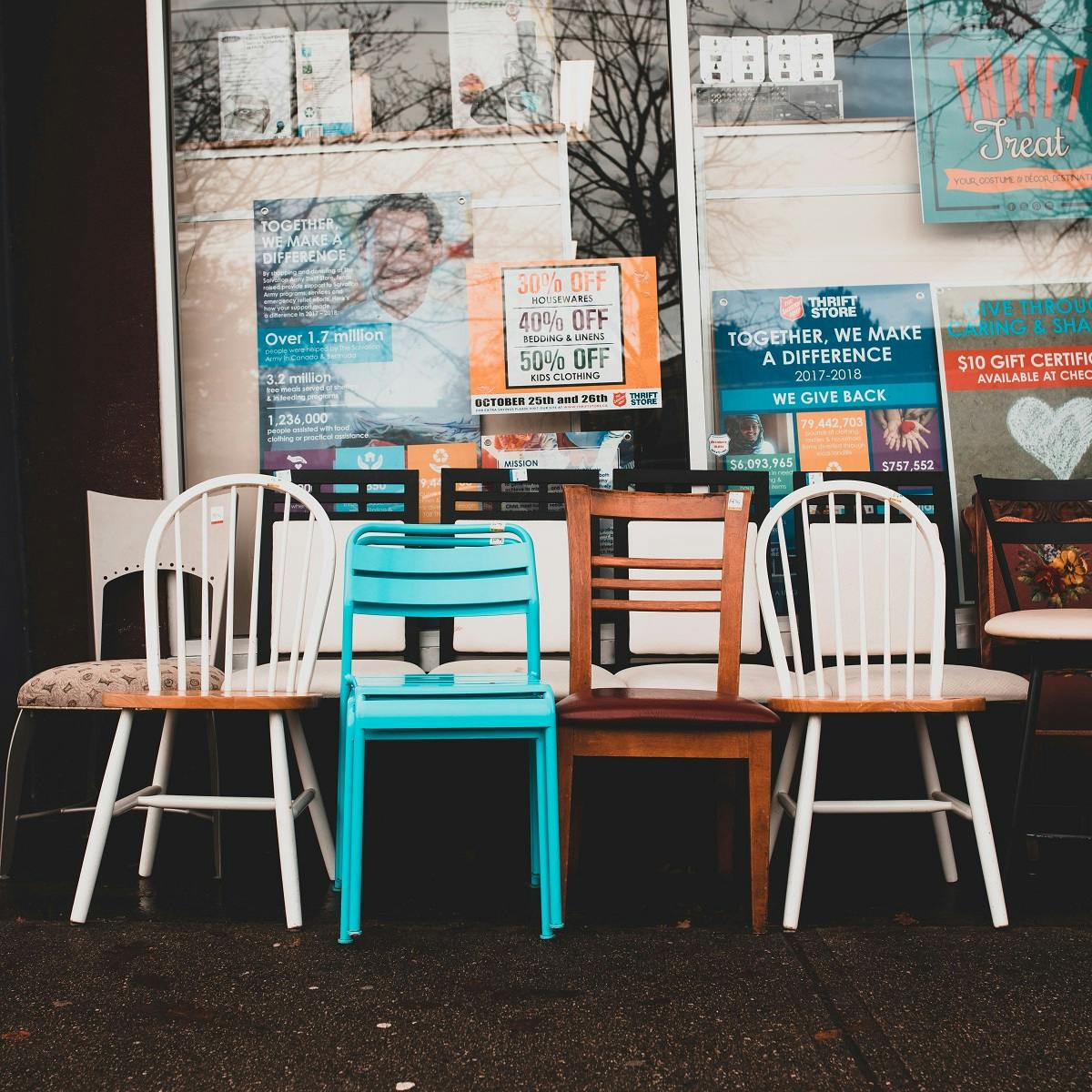 A second hand thrift store. A circular economy proposes items stay in circulation and not put to landfill