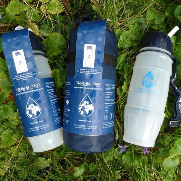 Travel Tap Water Purifier bottles. The no.1 sustainable travel essential.