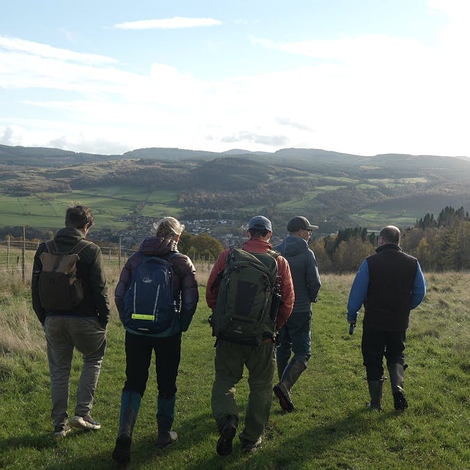 The Mossy Earth and River Revivers teams at Glassie Farm