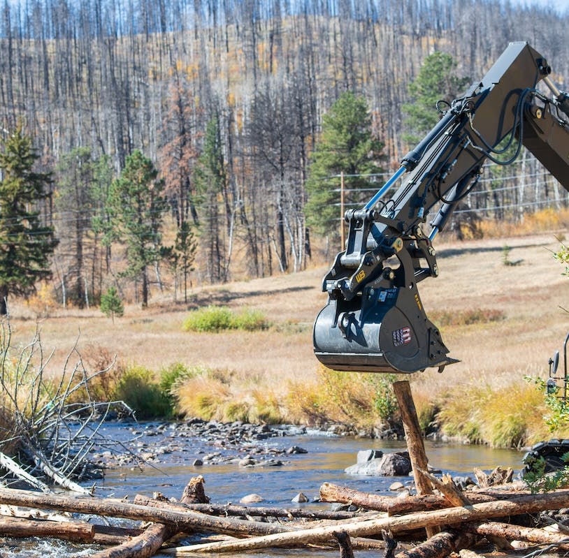 Beginning of works to install the first LTPB structures (Beaver Damn analogues) in South Fork