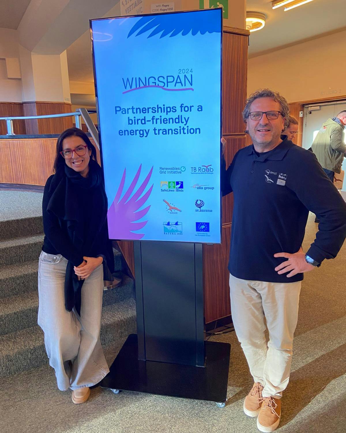 Alfonso and Catarina, from AMUS, at the Wingspan conference in Brussels.