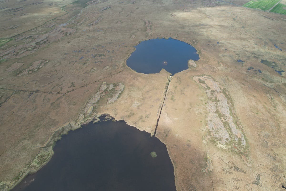 drone shot of Blöndulækur watershed