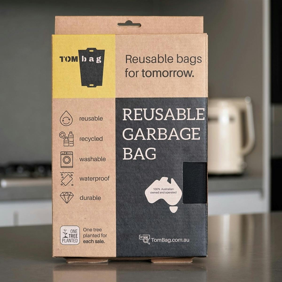 A reusable bin bag