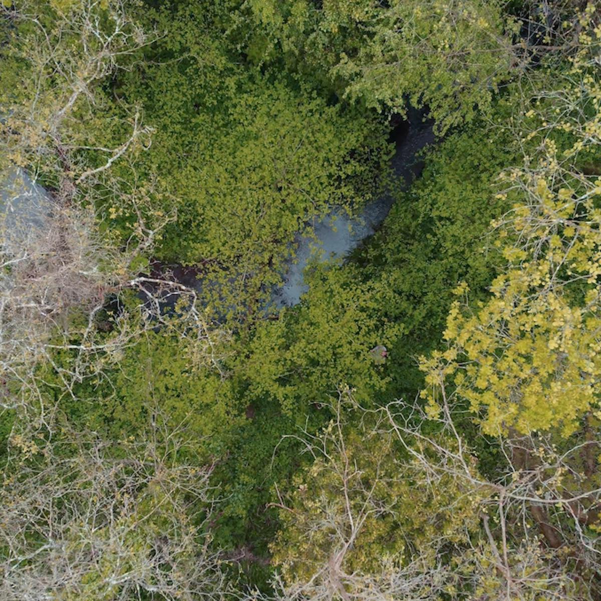 Birds Eye view shot of the River Chew catchment