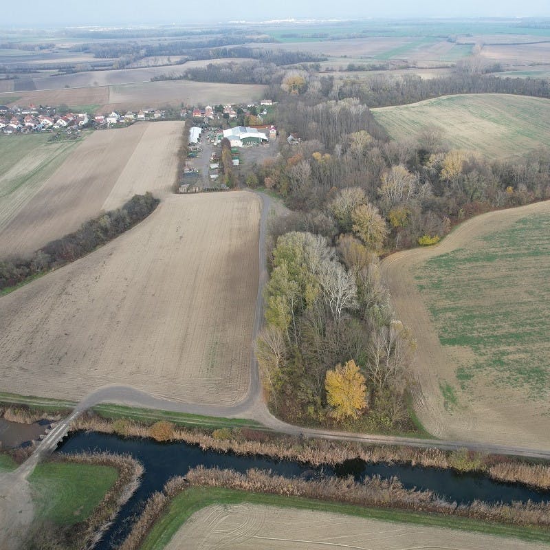 The end of Čiliz Brook, a view from above